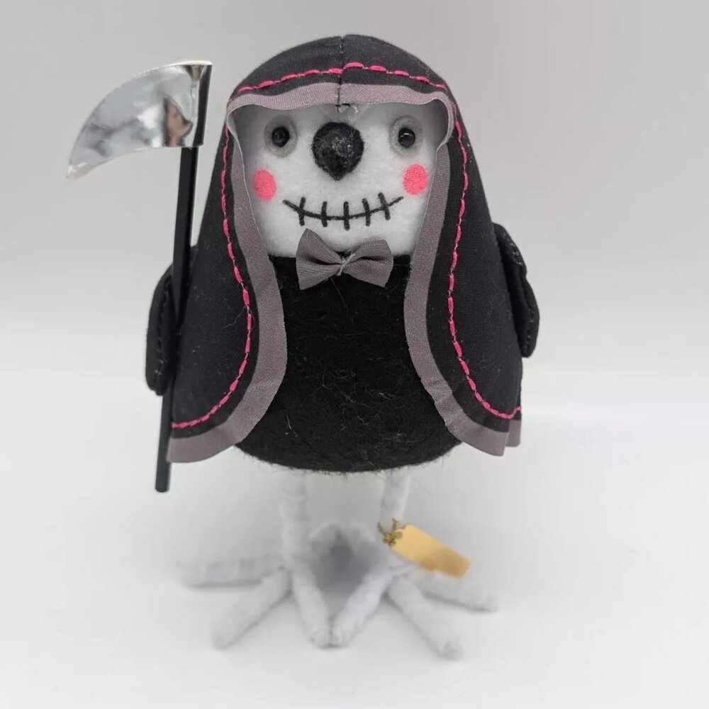 Featherly Friend Felt Bird 'Hoodie' Halloween Decorative Figurine - Hyde & EEK!